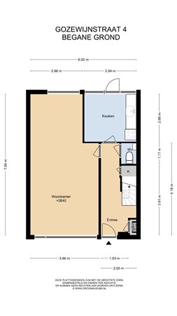 Floorplan - Gozewijnstraat 4, 1433 JB Kudelstaart