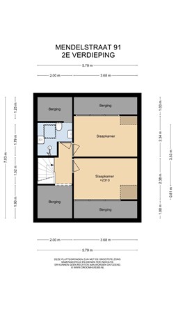 Floorplan - Mendelstraat 91, 1431 KP Aalsmeer