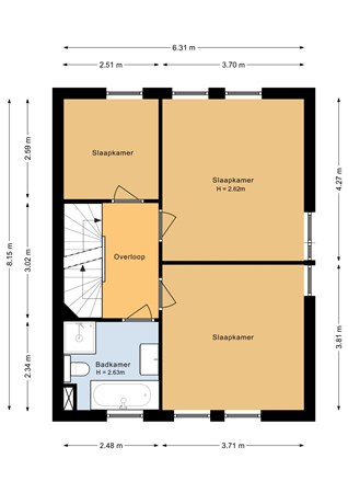 Beeldentuinlaan 71, 3452 SJ Vleuten - Eerste verdieping - 2D.jpg