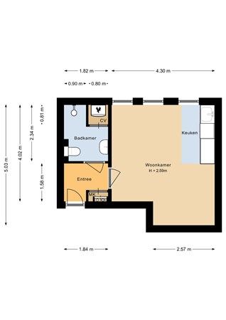 Vleutenseweg 160C, 3532 HN Utrecht - Appartement - 2D.jpg