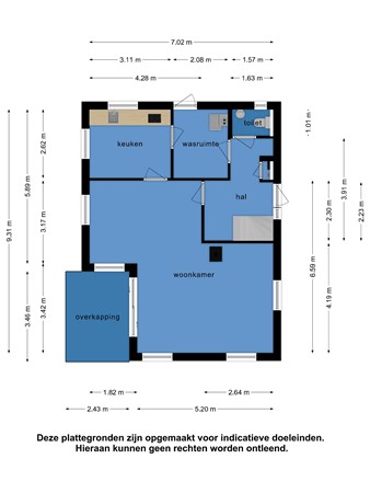 Floorplan - Houtmolen 23, 8754 GJ Makkum
