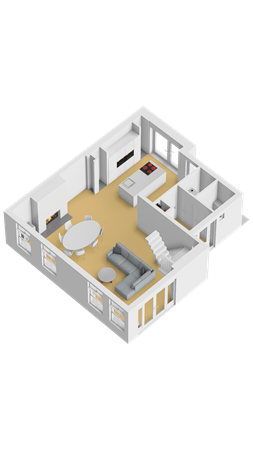 Floorplan - Dorpsstraat 3, 8746 NJ Schraard
