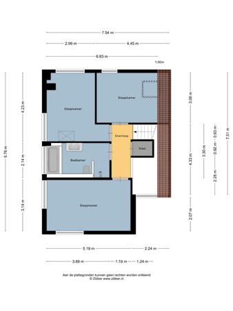 Floorplan - Wûnsstelling 23, 8754 LA Makkum