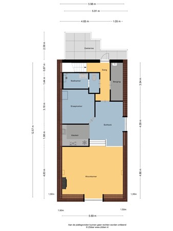Floorplan - Tuinstraat 2, 8754 CW Makkum