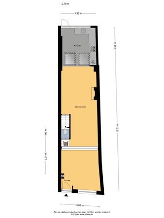Floorplan - Markt 23, 8754 CM Makkum