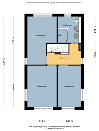 Floorplan - Brouwerssteeg 2, 8754 GB Makkum