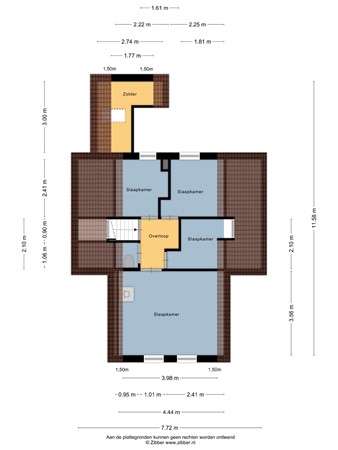 Floorplan - Ds L Touwenlaan 36, 8754 BS Makkum