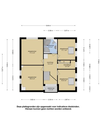 Floorplan - Kerkweg 70, 8091 GB Wezep