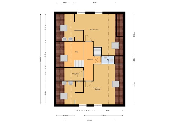 Floorplan - Looistraat 30D, 6582 BC Heumen