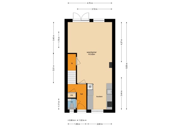 Floorplan - Oude Boterdijk 1A, 6582 AS Heumen