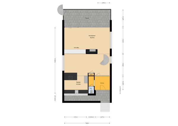 Floorplan - Graaf Lodewijkstraat 15, 6582 AW Heumen