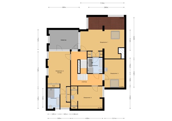 Floorplan - De Hage 23, 6611 AX Overasselt