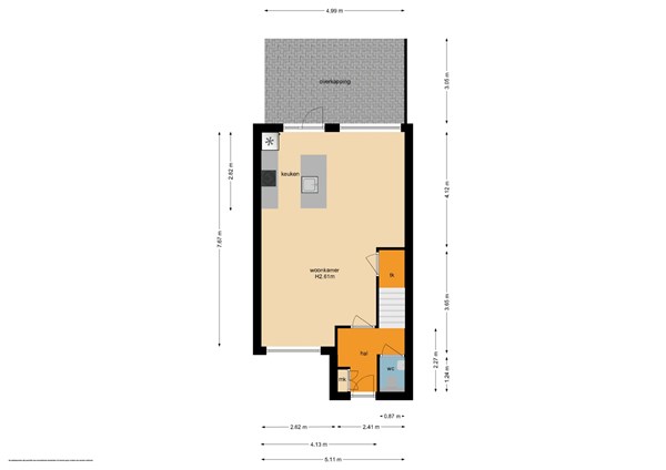 Floorplan - De Hosterd 36, 6582 CB Heumen