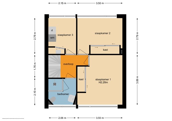 Floorplan - Rozenstraat 28, 6581 XR Malden