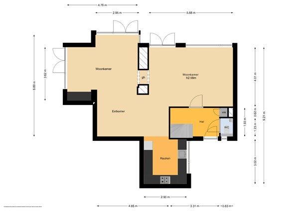 Floorplan - Weezenhof 3436, 6536 GS Nijmegen