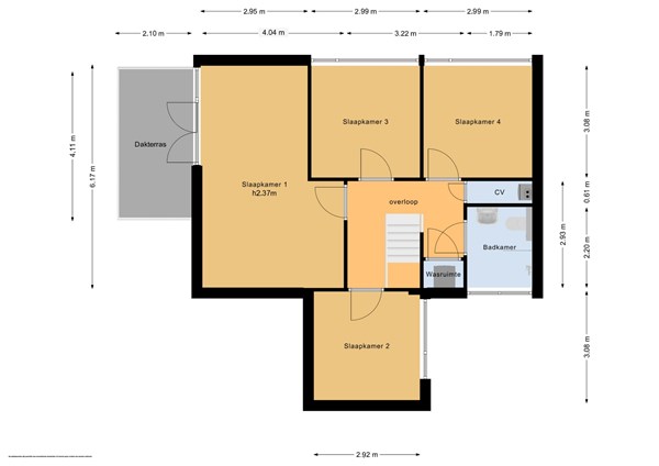 Floorplan - Weezenhof 3436, 6536 GS Nijmegen