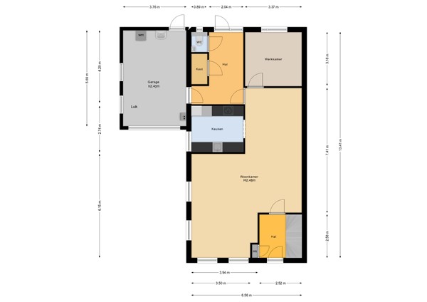 Floorplan - De Hosterd 3, 6582 CA Heumen