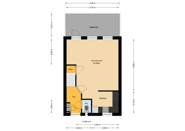 Floorplan - Promenade 149, 6581 BZ Malden