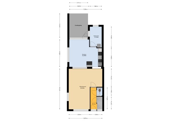 Floorplan - Anjerstraat 9, 6581 WS Malden