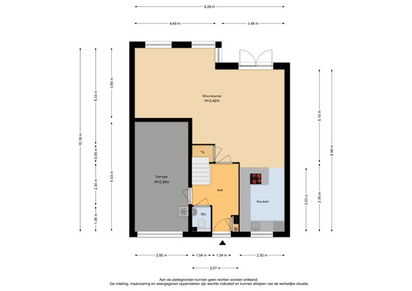 Floorplan - Dorpstraat 27, 6582 AL Heumen
