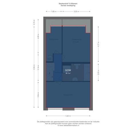 Sierkershof 11, 1112 GL Diemen - Eerste verdieping - markings.jpg