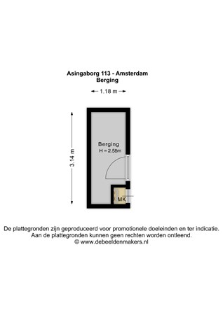 Asingaborg 113, 1082 SG Amsterdam - Berging - 2D.jpg