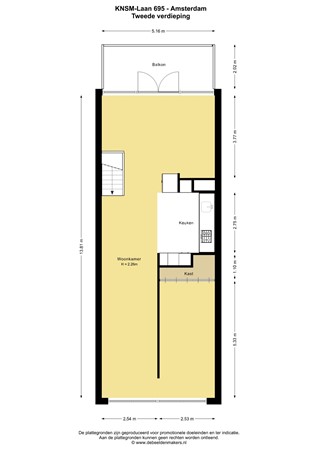 KNSM-Laan 695, 1019 LH Amsterdam - Tweede verdieping - 2D.jpg