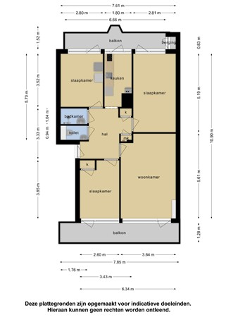 Floorplan - Leyweg 190, 2545 EA Den Haag