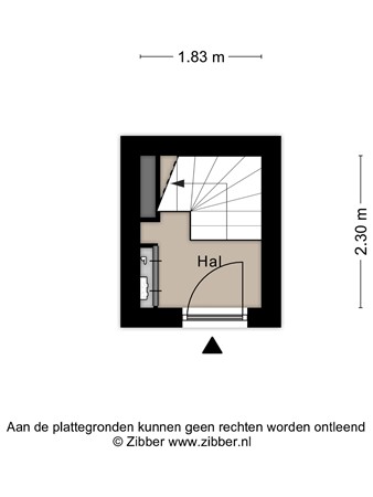 Floorplan - Nunspeetlaan 277, 2573 GC The Hague