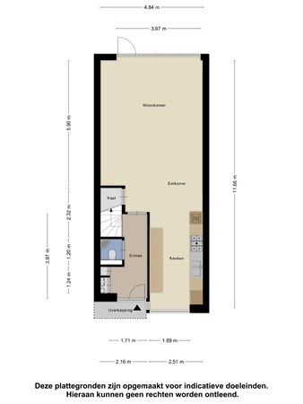 Floorplan - Amerongenstraat 33, 2546 VV Den Haag