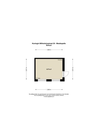 Floorplan - Kon. Wilhelminastraat 30, 4361 ED Westkapelle