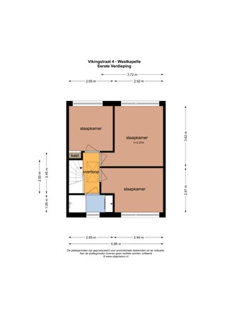 Floorplan - Vikingstraat 4, 4361 CR Westkapelle