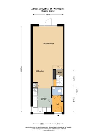 Floorplan - Adriaan Virulystraat 34, 4361 GA Westkapelle