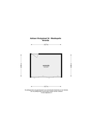 Floorplan - Adriaan Virulystraat 34, 4361 GA Westkapelle