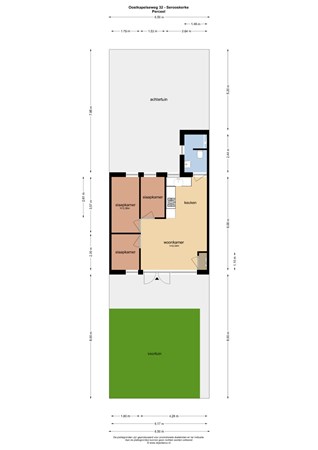Floorplan - Oostkapelseweg 32A16, 4353 EJ Serooskerke