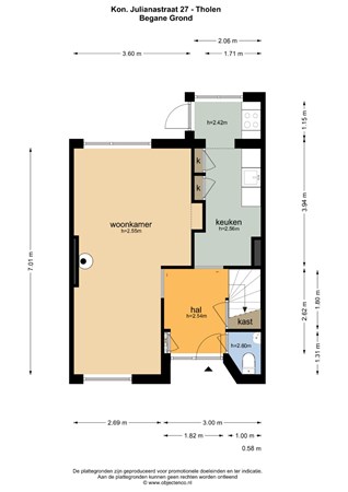 Floorplan - Koningin Julianastraat 27, 4691 GL Tholen