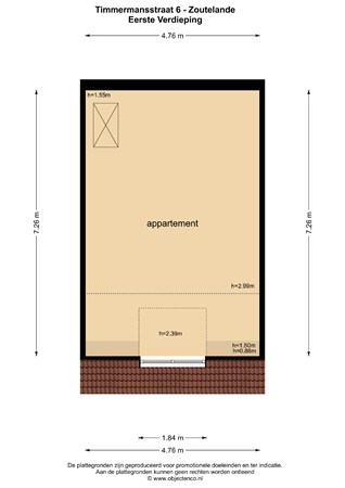 Floorplan - Timmermansstraat 4A, 4374 AS Zoutelande