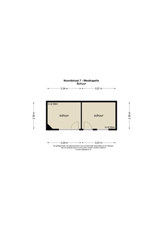Floorplan - Noordstraat 7, 4361 BK Westkapelle