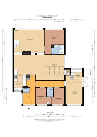 Floorplan - Swaalingestraat 48, 4374 BX Zoutelande