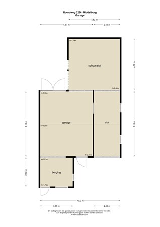 Floorplan - Noordweg 229, 4333 GG Middelburg