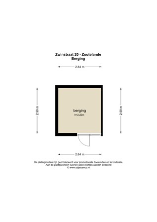 Floorplan - Zwinstraat 20, 4374 BT Zoutelande