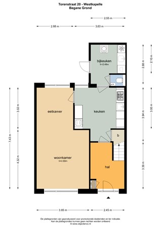 Floorplan - Torenstraat 20, 4361 CV Westkapelle