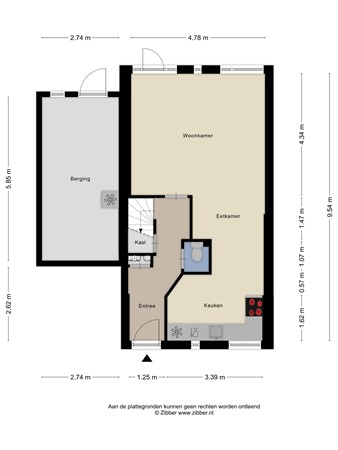 Floorplan - Kanariesprenk 389, 4386 DP Vlissingen