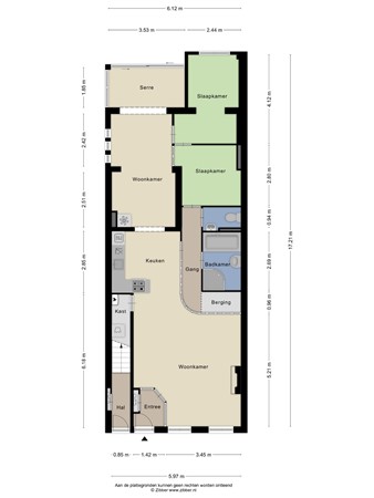 Floorplan - Westsingel 24-26, 4461 DL Goes