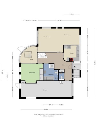 Floorplan - Elstarstraat 106, 4421 DT Kapelle