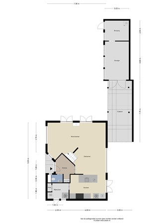 Floorplan - Prinses Wilhelminastraat 10, 4435 AH Baarland