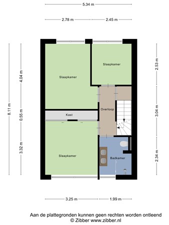 Floorplan - Spoorlaan 59, 4424 CK Wemeldinge