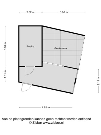 Floorplan - Spoorlaan 59, 4424 CK Wemeldinge