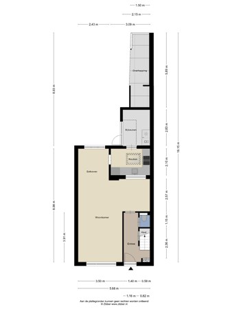 Floorplan - Jozef Israëlsstraat 12, 4462 SJ Goes