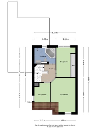 Floorplan - Populierenstraat 8, 4462 BE Goes